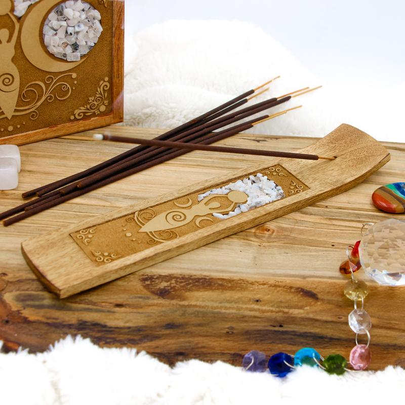 incense holder, moonstone incense, moon incense